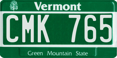 VT license plate CMK765