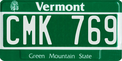 VT license plate CMK769