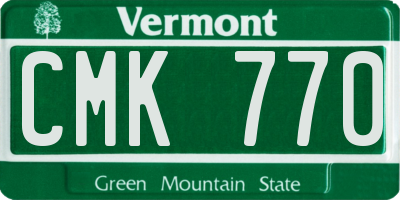 VT license plate CMK770