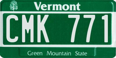 VT license plate CMK771