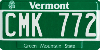 VT license plate CMK772