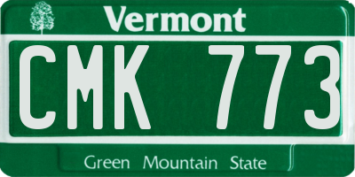 VT license plate CMK773