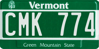 VT license plate CMK774