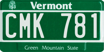 VT license plate CMK781
