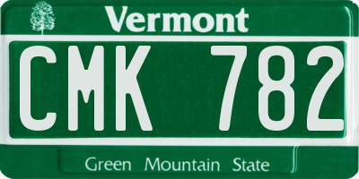 VT license plate CMK782
