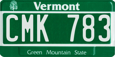 VT license plate CMK783