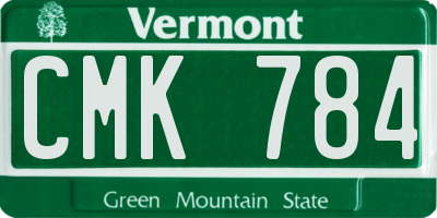 VT license plate CMK784