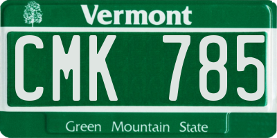 VT license plate CMK785