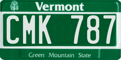 VT license plate CMK787