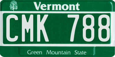 VT license plate CMK788