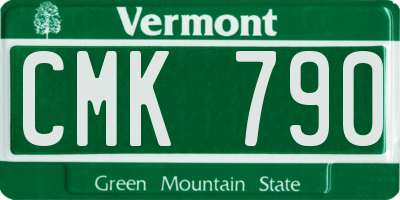 VT license plate CMK790