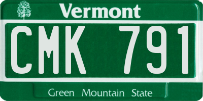 VT license plate CMK791