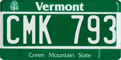 VT license plate CMK793