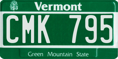 VT license plate CMK795