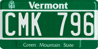 VT license plate CMK796