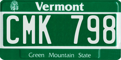 VT license plate CMK798