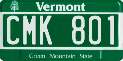 VT license plate CMK801