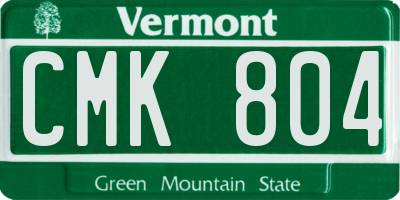 VT license plate CMK804
