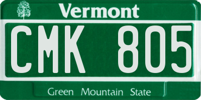 VT license plate CMK805