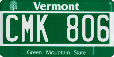 VT license plate CMK806