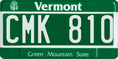 VT license plate CMK810
