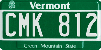VT license plate CMK812