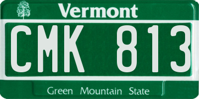 VT license plate CMK813