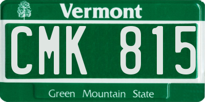 VT license plate CMK815