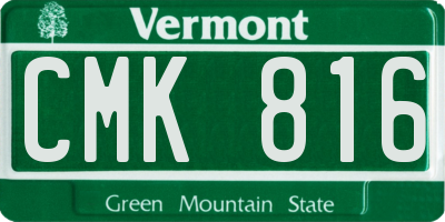 VT license plate CMK816