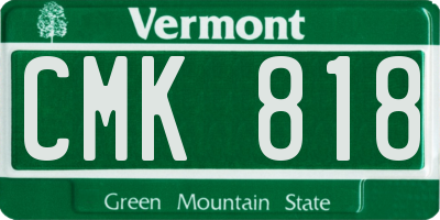 VT license plate CMK818