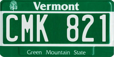 VT license plate CMK821