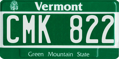 VT license plate CMK822
