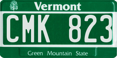 VT license plate CMK823