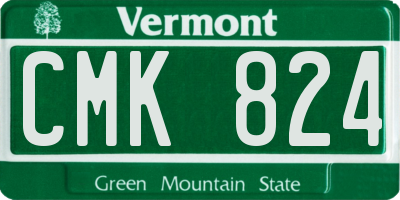 VT license plate CMK824