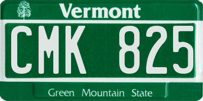 VT license plate CMK825