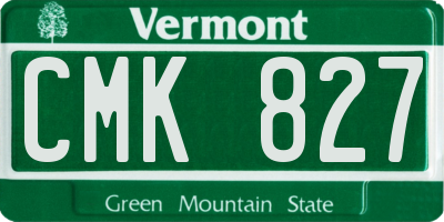 VT license plate CMK827