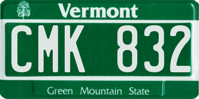 VT license plate CMK832