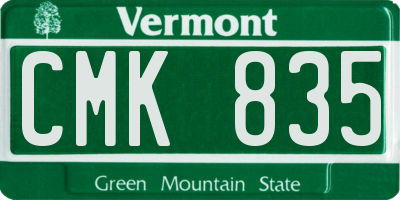 VT license plate CMK835