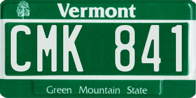 VT license plate CMK841