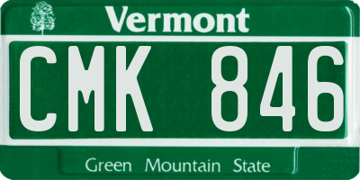 VT license plate CMK846