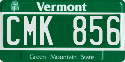 VT license plate CMK856