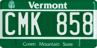 VT license plate CMK858