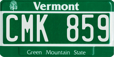 VT license plate CMK859