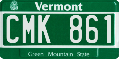VT license plate CMK861