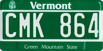VT license plate CMK864
