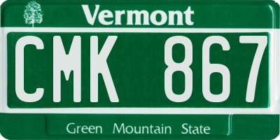 VT license plate CMK867