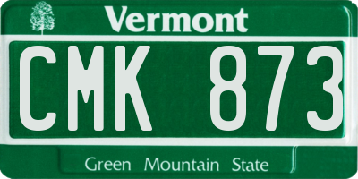 VT license plate CMK873