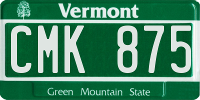 VT license plate CMK875