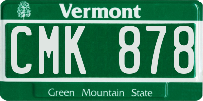 VT license plate CMK878