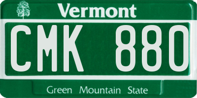 VT license plate CMK880
